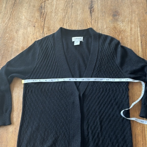 Carmen Marc Valvo BLACK CARDIGAN - Picture 4 of 7